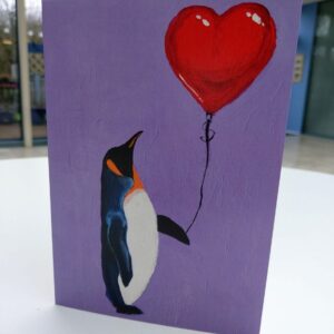 Penguin On Purple Cards
