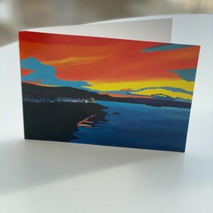 Seaside Sunset Greetings Card
